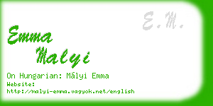 emma malyi business card